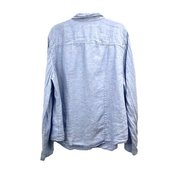 J. Crew Slim perfect shirt in Baird McNutt Irish linen Size 20 blue - Picture 4 of 5